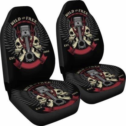 Set Of 2 Skull Wing - Will And Free Car Seat Covers Skull Car Seat Cover Gothic 172727