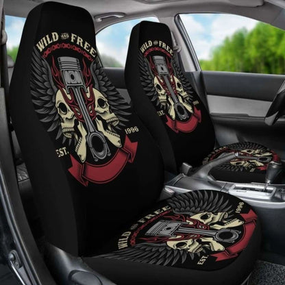 Set Of 2 Skull Wing - Will And Free Car Seat Covers Skull Car Seat Cover Gothic 172727