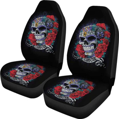 Set Of 2 Skulls Car Seat Covers 101207