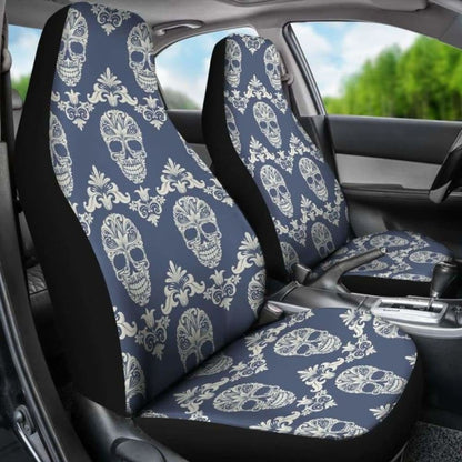 Set Of 2 Sugar Skull Car Seat Covers 101207
