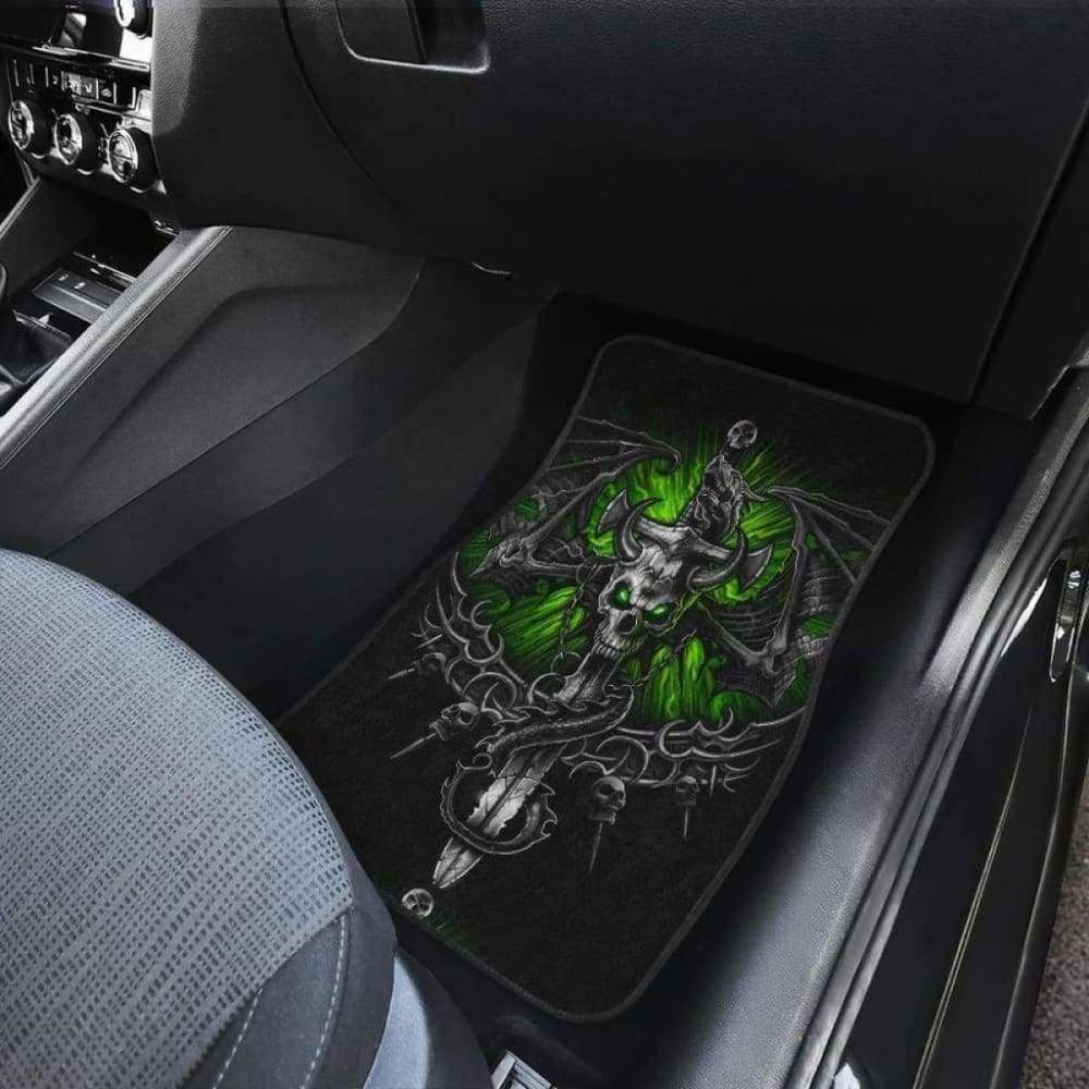 Set Of 4 Pcs Dragon Skull Car Mat 181209