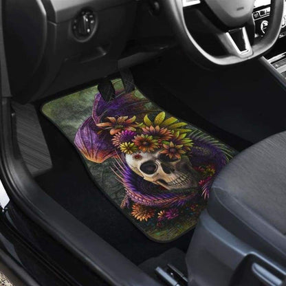 Set Of 4 Pcs Dragon Skull Car Mats 181209