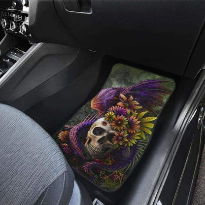 Set Of 4 Pcs Dragon Skull Car Mats 181209