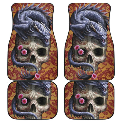 Set Of 4 Pcs Dragon Skull Car Mats 184610 - YourCarButBetter