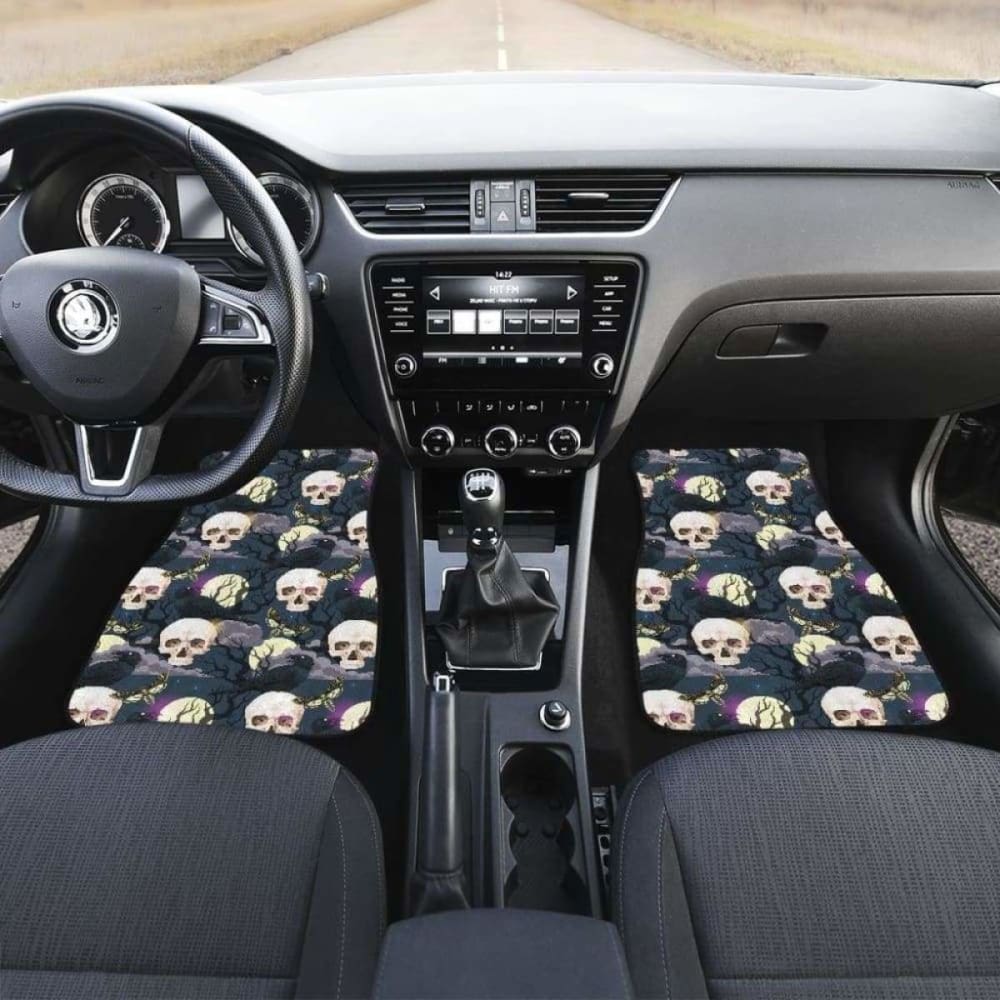 Set Of 4 Pcs Gothic Skull Car Mats 172727