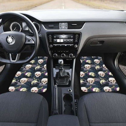 Set Of 4 Pcs Gothic Skull Car Mats 172727