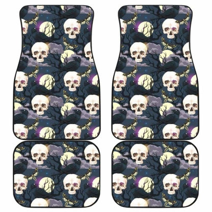 Set Of 4 Pcs Gothic Skull Car Mats 172727