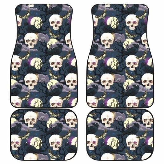 Set Of 4 Pcs Gothic Skull Car Mats 172727