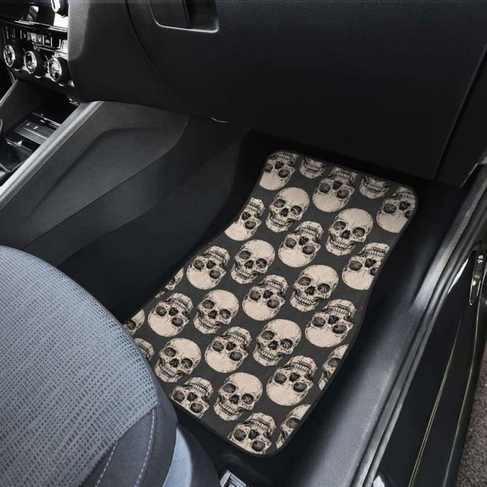 Set Of 4 Pcs Gothic Skull Car Mats 172727