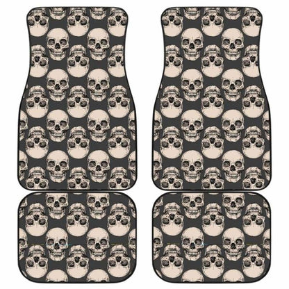 Set Of 4 Pcs Gothic Skull Car Mats 172727