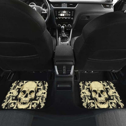 Set Of 4 Pcs Gothic Skull Car Mats 172727