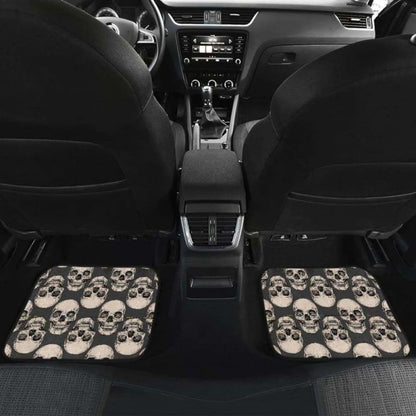 Set Of 4 Pcs Gothic Skull Car Mats 172727