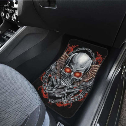 Set Of 4 Pcs Gothic Sugar Skull Car Mat 172727