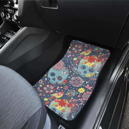 Set Of 4 Pcs Sugar Skull Car Mats 101207