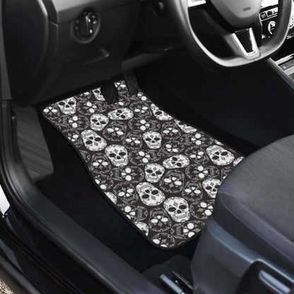 Set Of 4 Pcs Sugar Skull Car Mats 101207