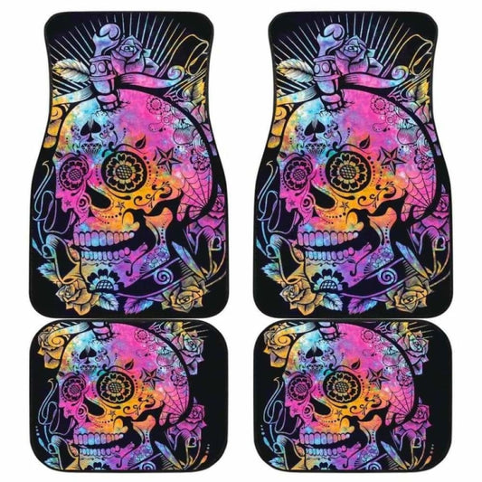 Set Of 4 Pcs Sugar Skull Car Mats 101207