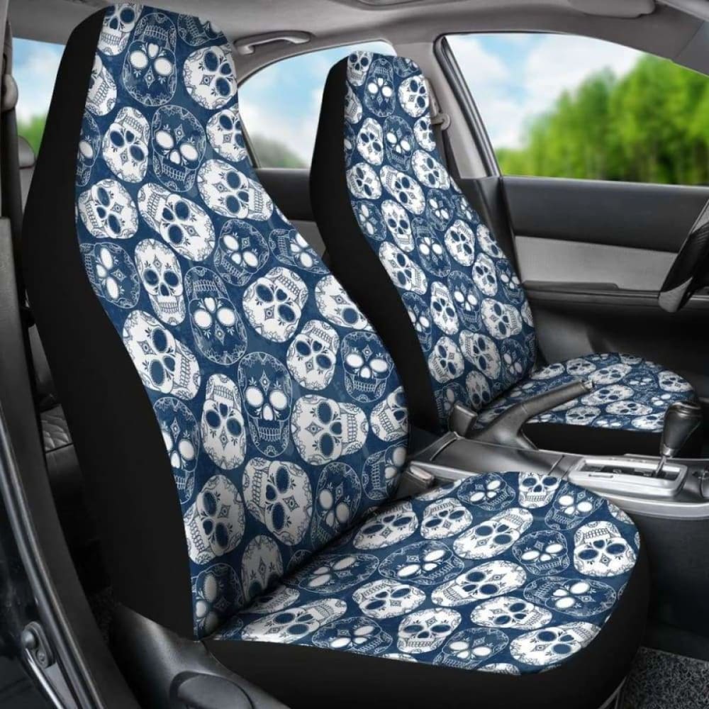 Set Of 4 Pcs Sugar Skull Car Mats 101207