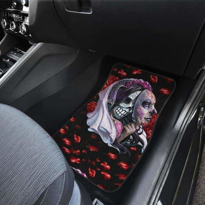 Set Of 4 Pcs Sugar Skull Car Mats 101207
