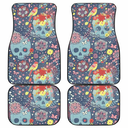 Set Of 4 Pcs Sugar Skull Car Mats 101207