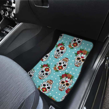 Set Of 4 Sugar Skull Car Mas Car Floor Mats 101207