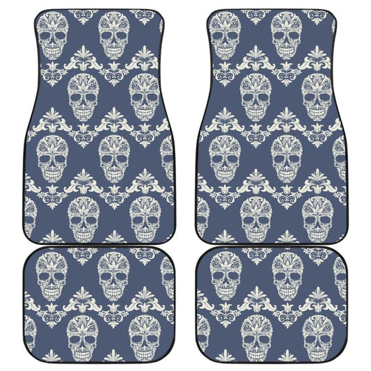 Set Of 4 - Sugar Skulls Car Mat Car Floor Mat 101819 - YourCarButBetter