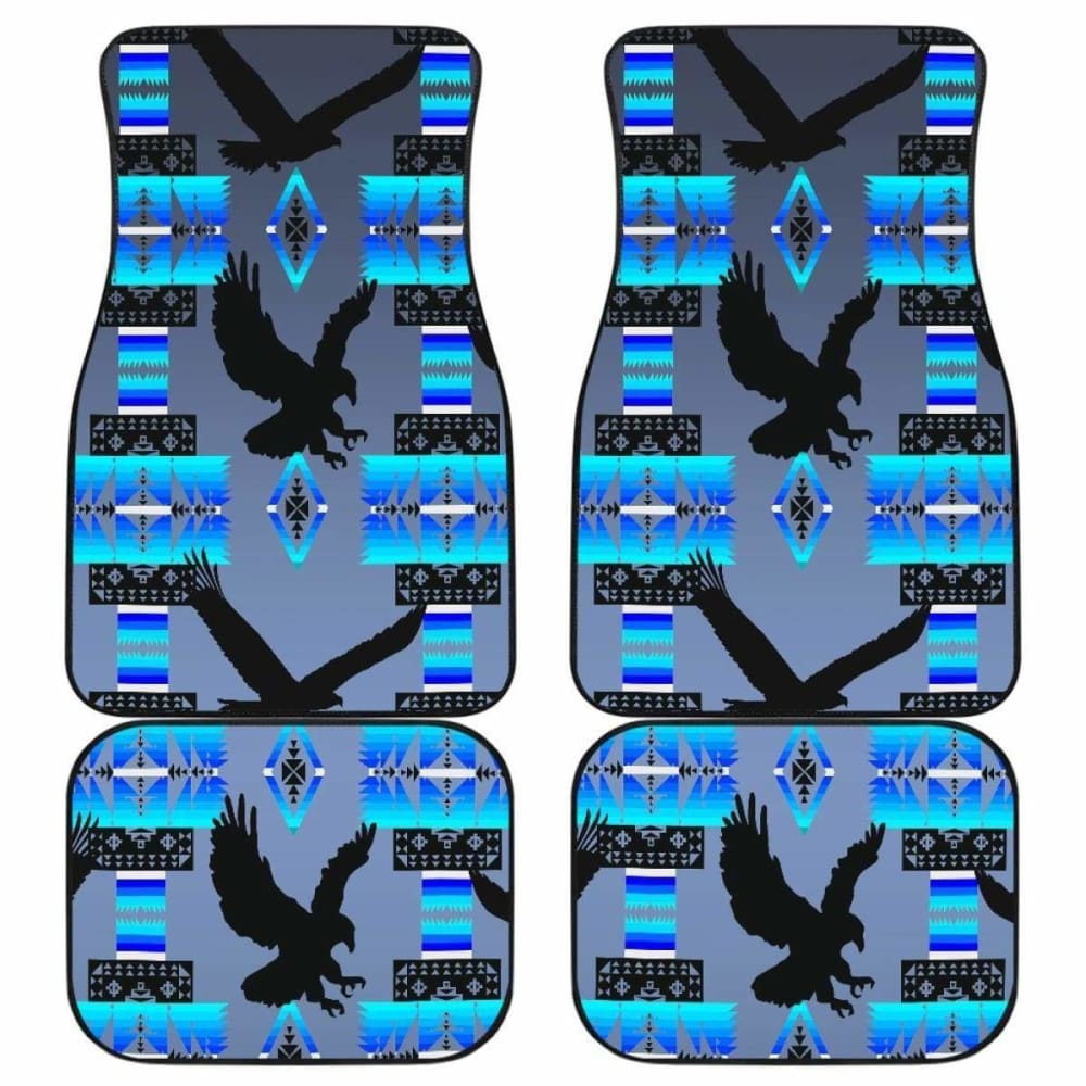 Seven Tribes Midnight Lake Eagle Front And Back Car Mats (Set Of 4) 110424 - YourCarButBetter