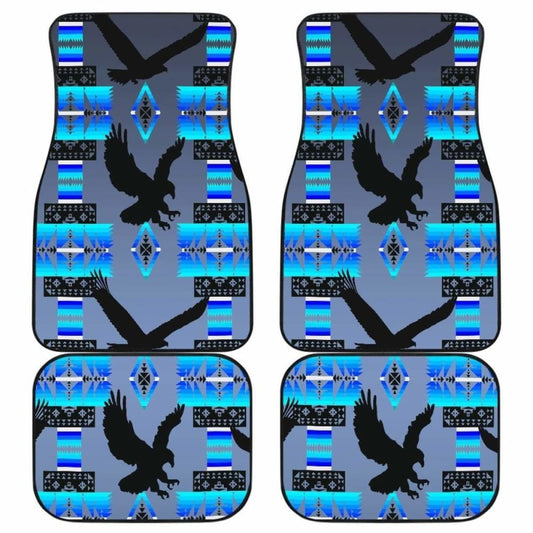 Seven Tribes Midnight Lake Eagle Front And Back Car Mats (Set Of 4) 110424 - YourCarButBetter