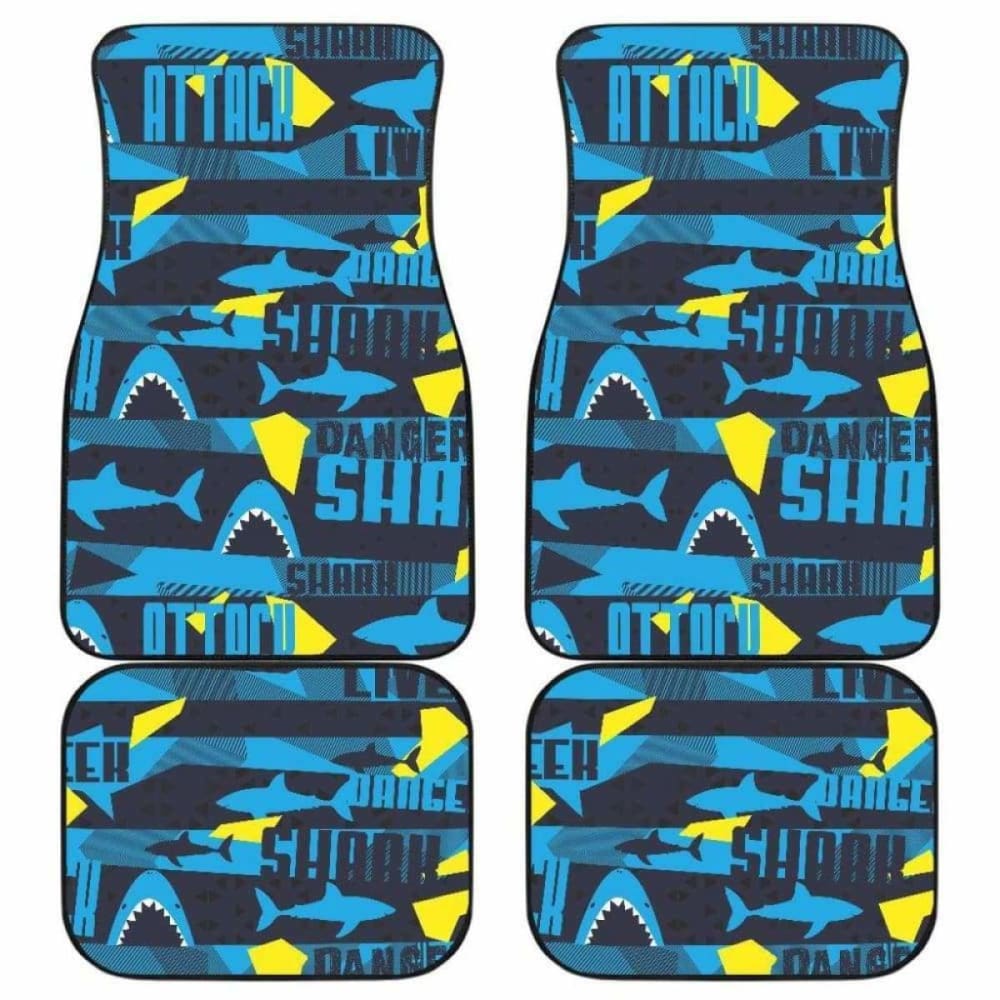 Shark Dangerous Front And Back Car Mats 102802 - YourCarButBetter