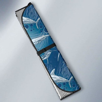 Shark Hand Drawn Car Auto Sun Shades 085424 - YourCarButBetter