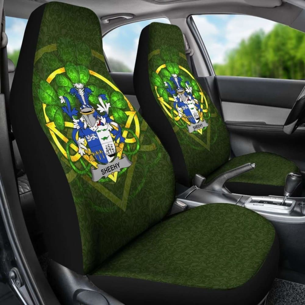 Sheehy Or Mcsheehy Ireland Car Seat Cover Celtic Shamrock (Set Of Two) 154230 - YourCarButBetter