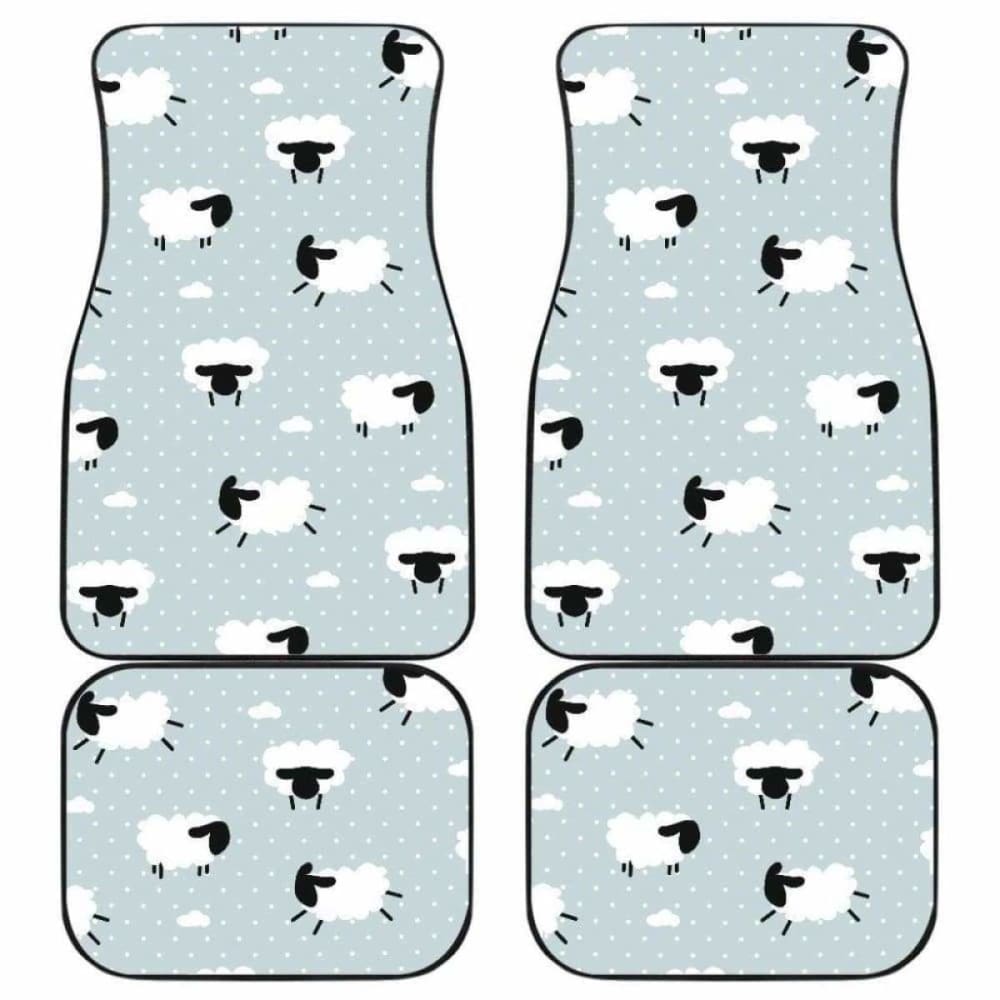 Sheep Polka Dot Cloud Pattern Front And Back Car Mats 143731