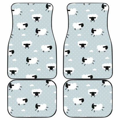 Sheep Polka Dot Cloud Pattern Front And Back Car Mats 143731