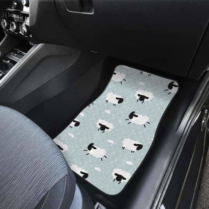 Sheep Polka Dot Cloud Pattern Front And Back Car Mats 143731