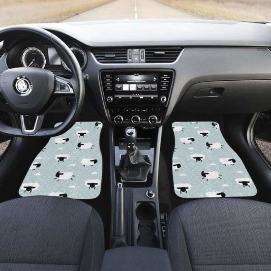 Sheep Polka Dot Cloud Pattern Front And Back Car Mats 143731