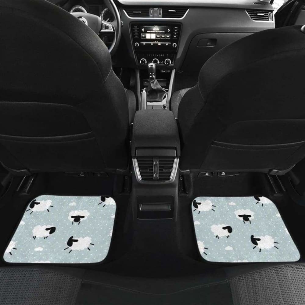 Sheep Polka Dot Cloud Pattern Front And Back Car Mats 143731