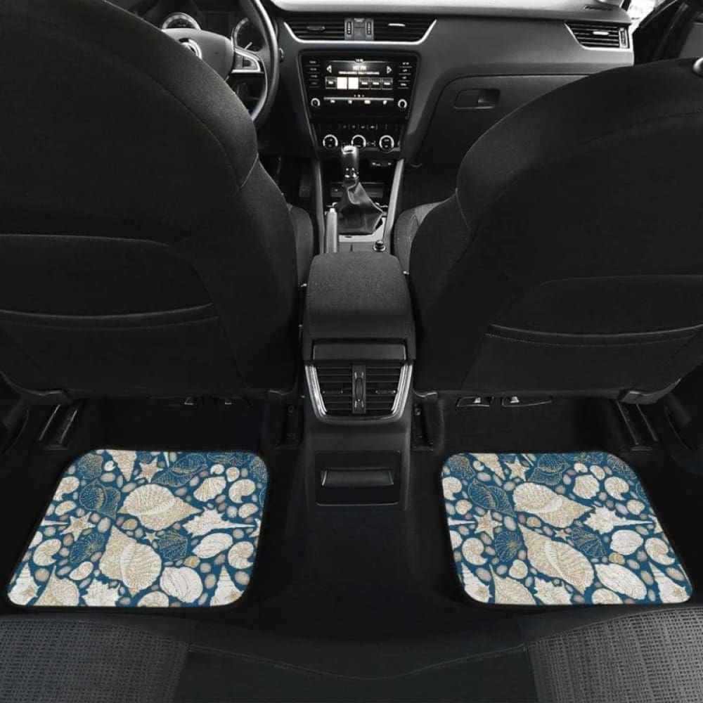 Shell Polynesian Tribal Design Pattern Front And Back Car Mats 091814 051512 - YourCarButBetter