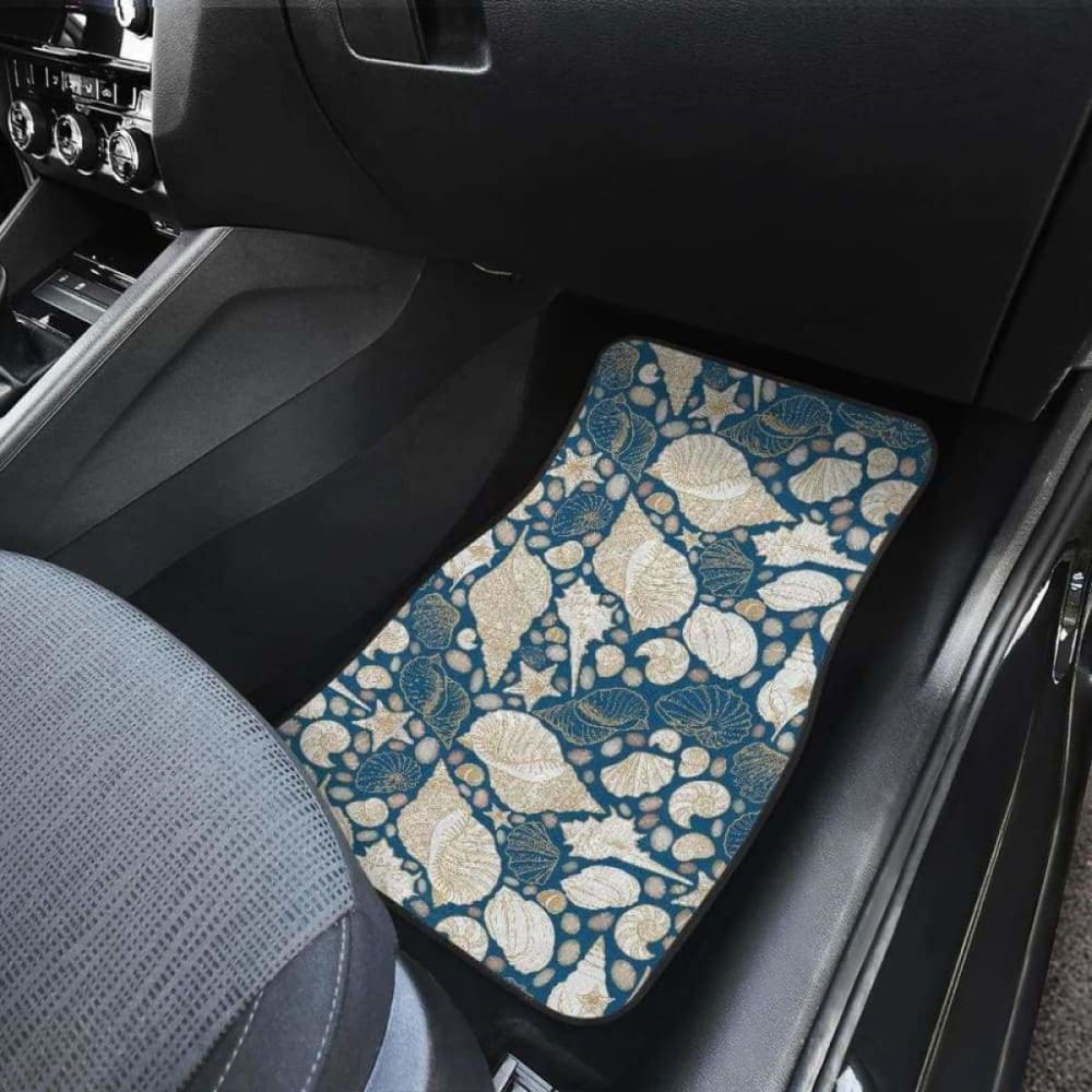 Shell Polynesian Tribal Design Pattern Front And Back Car Mats 091814 051512 - YourCarButBetter