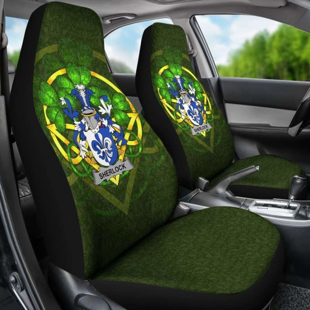 Sherlock Ireland Car Seat Cover Celtic Shamrock (Set Of Two) 154230 - YourCarButBetter