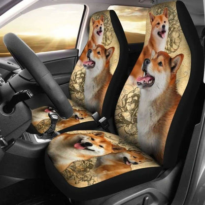 Shiba Inu Family Dogs Pets Car Seat Covers 090629 - YourCarButBetter