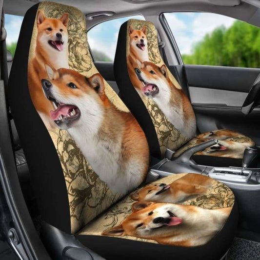 Shiba Inu Family Dogs Pets Car Seat Covers 090629 - YourCarButBetter