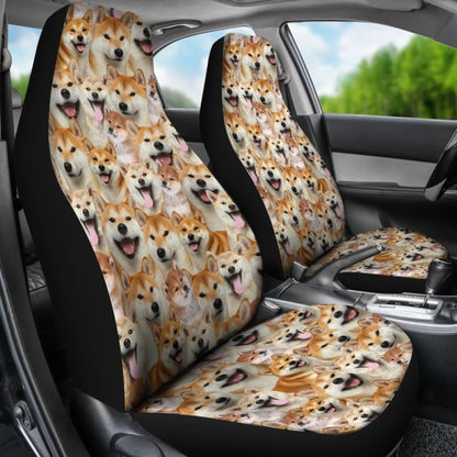Shiba Inu Full Face Car Seat Covers 094201 - YourCarButBetter