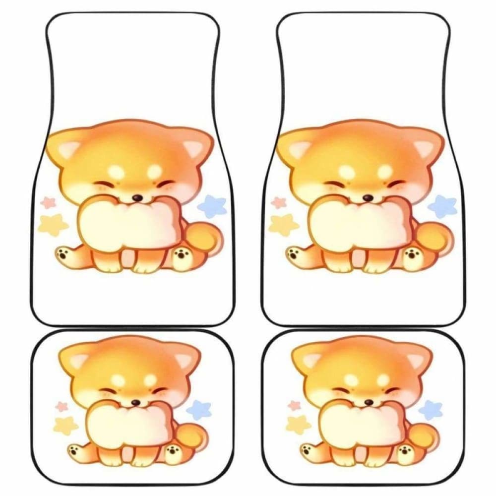 Shiba Inu Smile Dog Chibi Art Animal Car Floor Mats 090629 - YourCarButBetter