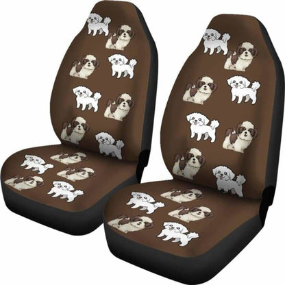 Shih Tzu Maltese Car Seat Cover 112428 - YourCarButBetter