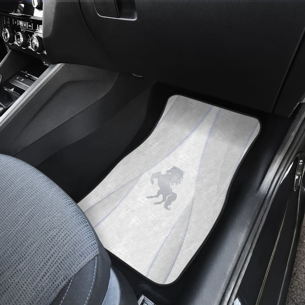Shine Silver Horse Mustang Metallic Style Printed Amazing Gift Ideas Car Floor Mats 211407 - YourCarButBetter