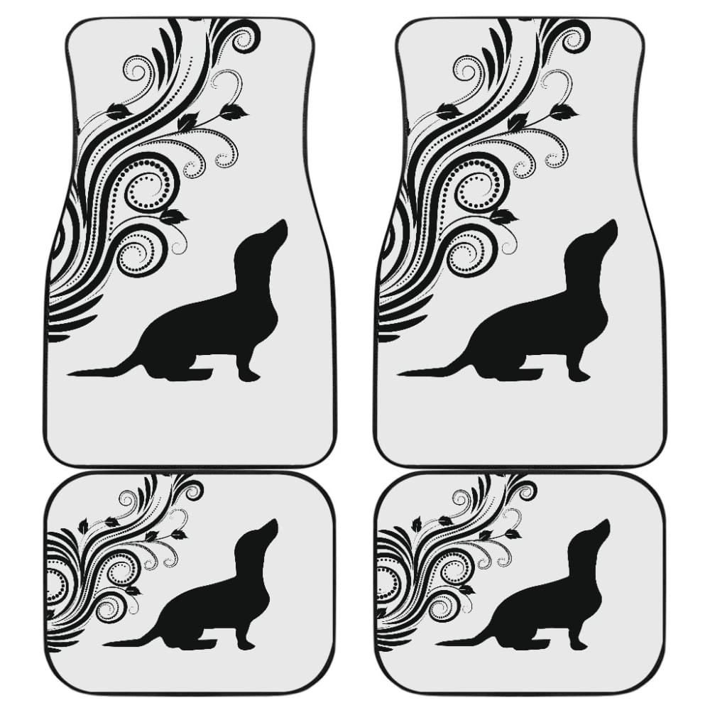 Silhouette Dachshund Car Floor Mats Car Accessories Gift For Dog Lovers - Make Your Own Styles