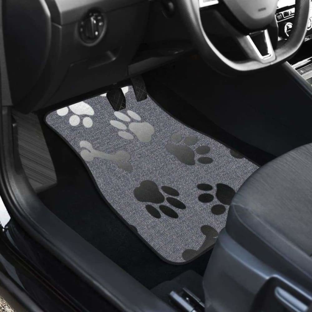 Silver Bones And Paws Cute Car Floor Mat 161012