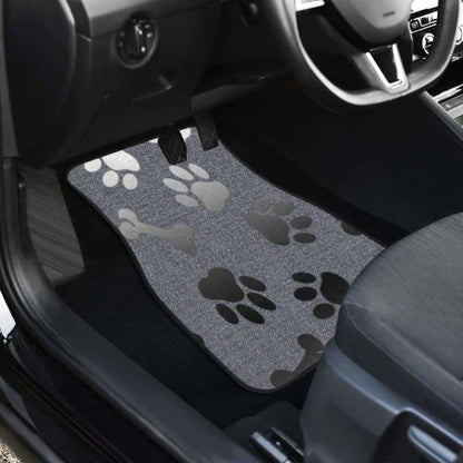 Silver Bones And Paws Cute Car Floor Mat 161012