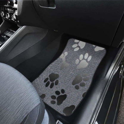 Silver Bones And Paws Cute Car Floor Mat 161012