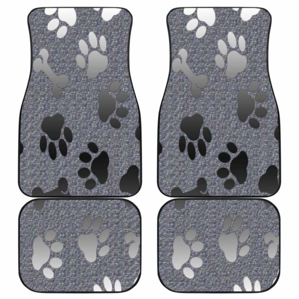 Silver Bones And Paws Cute Car Floor Mat 161012