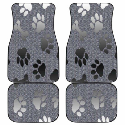 Silver Bones And Paws Cute Car Floor Mat 161012